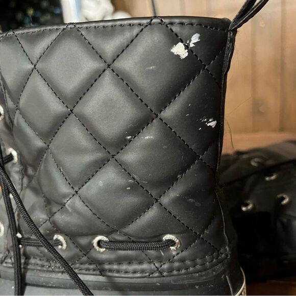 SPERRY Topsider Gosling Black Quilted Lined Rubber Rain Boot - Picture 6 of 6